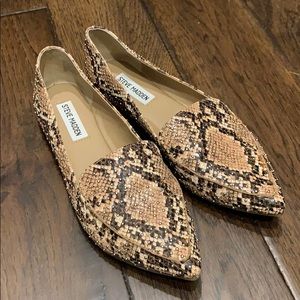 Steve Madden Feather Studded Loafer in Snakeskin